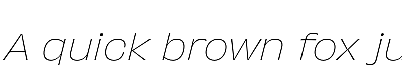 Preview of Obviously Thin Italic font