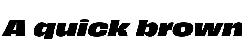 Preview of Obviously Wide Black Italic font