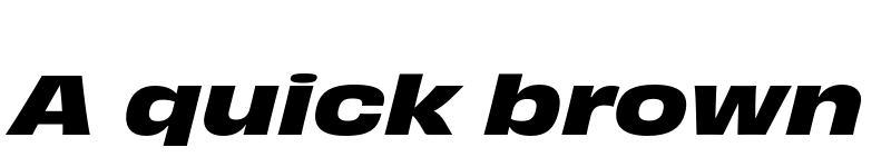 Preview of Obviously Wide Bold Italic font