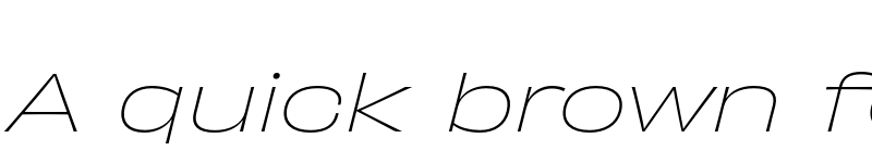 Preview of Obviously Wide Thin Italic font