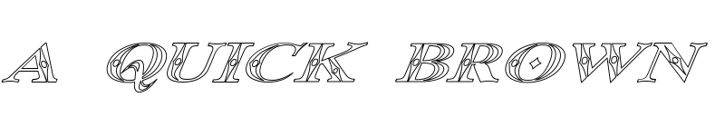 Preview of Occoluchi Italic Outline Regular font