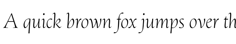 Preview of Oculi Display Light Italic font