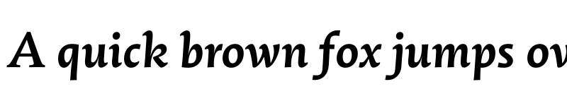 Preview of Oculi Text Bold Italic font