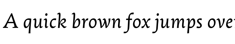 Preview of Oculi Text Regular Italic font