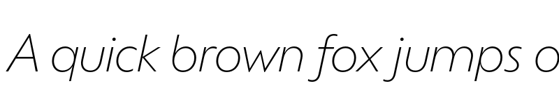 Preview of Ofelia Display Extralight Italic font