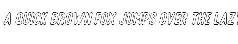 Preview of Offlander Outline Italic font