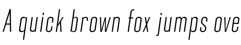 Preview of Okana Light Oblique font