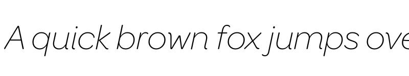 Preview of Omnes ExtraLight Italic font