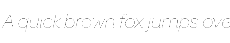 Preview of Omnes Hairline Italic font