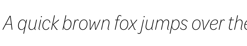 Preview of Omnes Narrow ExtraLight Italic font