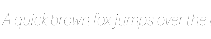 Preview of Omnes Narrow Hairline Italic font