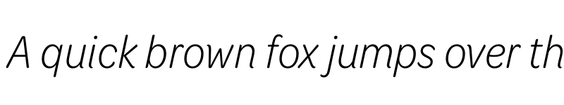 Preview of Omnes Narrow Light Italic font
