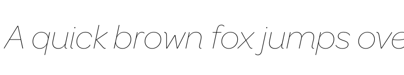 Preview of Omnes Thin Italic font