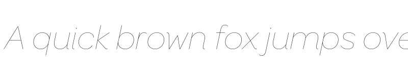 Preview of OmnesGreek Hairline Italic font