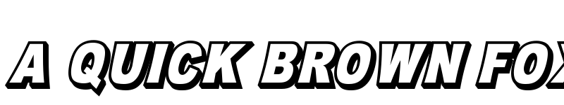 Preview of OMNIBLACK Outline Italic Regular font