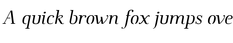 Preview of Omologo Personal Italic font