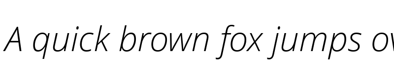 Preview of Open Sans Light Italic font