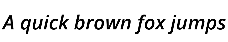 Preview of Open Sans SemiBold Italic font