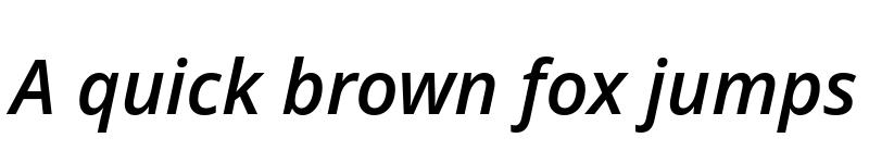 Preview of Open Sans Semibold Italic font