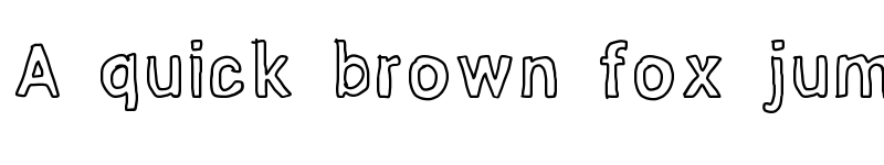 Preview of Outside inside outline Medium font