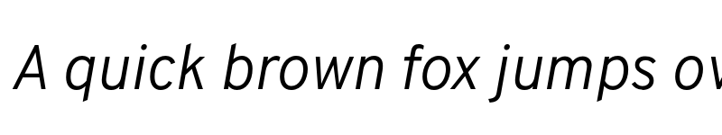 Preview of Overpass Light Italic font