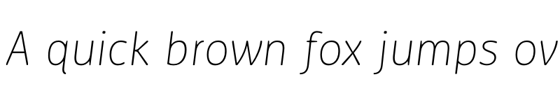 Preview of Ovink UltraLight Italic font