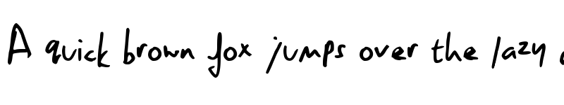 Preview of Owen Hand Medium font