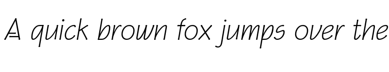 Preview of P22 Eaglefeather Light Italic font