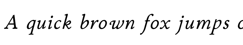 Preview of P22 Stickley Pro Caption Italic font