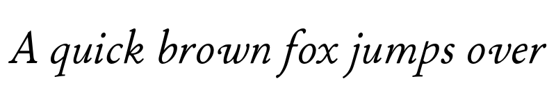 Preview of P22 Stickley Pro Text Italic font