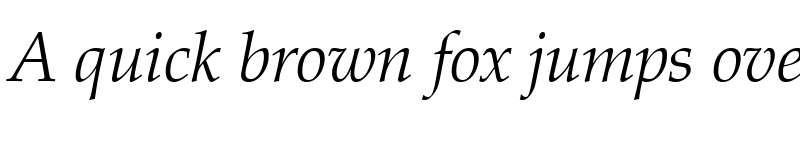Preview of Palatino LT Light Italic font