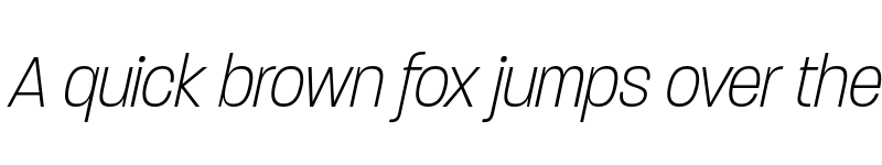 Preview of Paralucent Condensed Extra Light Italic font