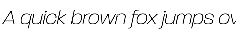 Preview of Paralucent Extra Light Italic font