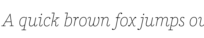 Preview of Parry Thin Italic font