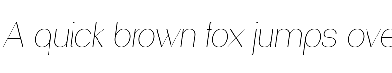 Preview of PassionSansPDab HairlineItalic font