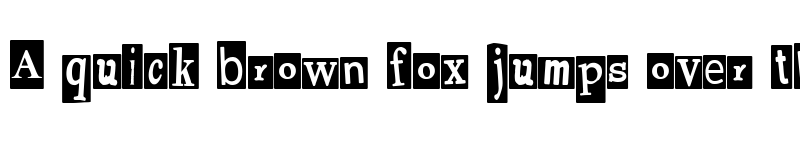 Preview of Pauls Ransom Note Font Regular font