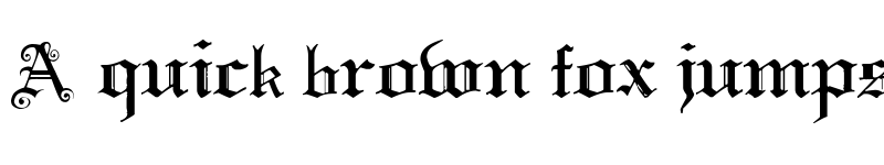 Preview of Pauls Swirly Gothic Font Regular font