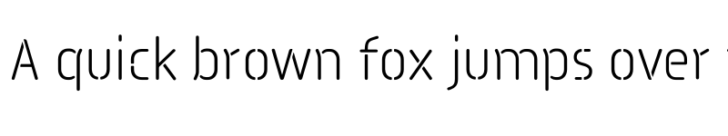 Preview of Pauza Stencil Light font