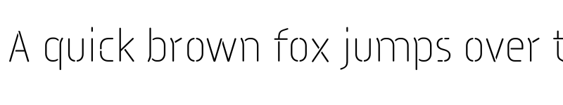 Preview of Pauza Stencil Thin font