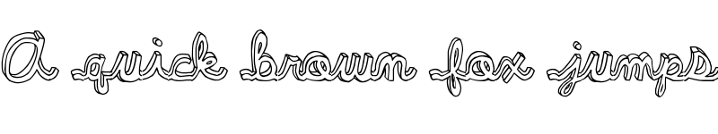 Preview of pee pants script Regular font