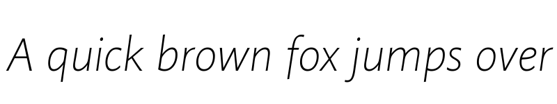 Preview of Pelago VF Light Italic font