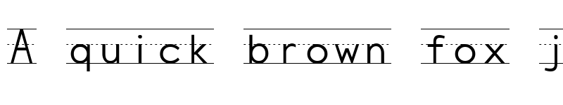 Preview of Penmanship Print Regular font