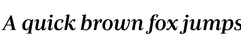 Preview of Periodico Display TRIAL Medium Italic font