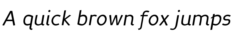 Preview of Perspective Sans Italic font