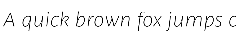 Preview of Petala Pro Thin Italic font