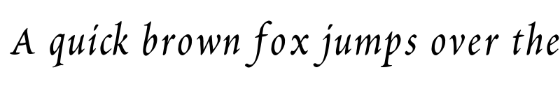 Preview of Petitscript Medium Italic font