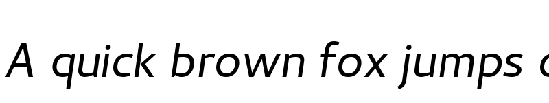 Preview of Petra Sans Italic font