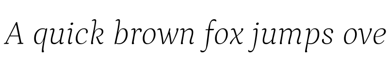 Preview of Petrona ExtraLight Italic font