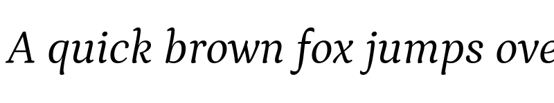 Preview of Petrona Italic font
