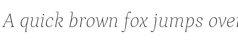 Preview of Petrona Thin Italic font
